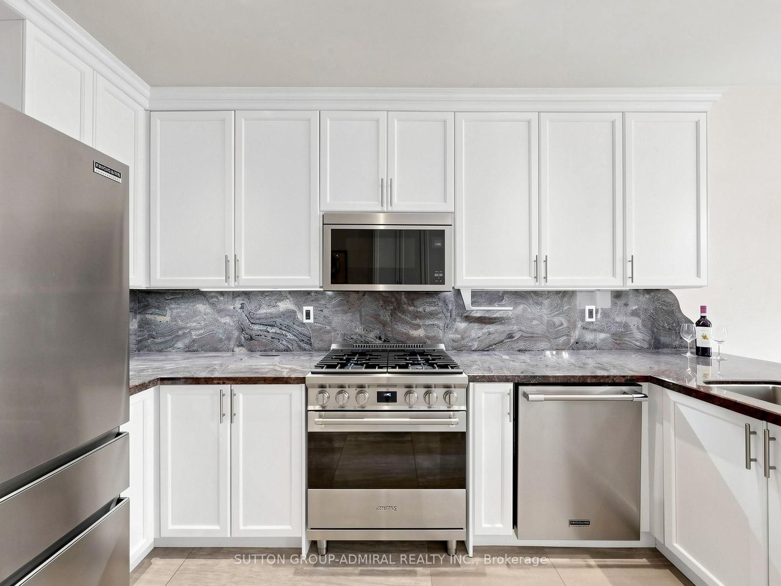 White kitchen with gas range